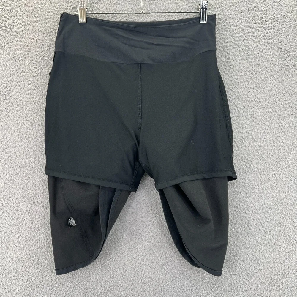 BETABRAND Skort Womens Size‎ Small Solid Black Zipper Back A Line Basic Neutral